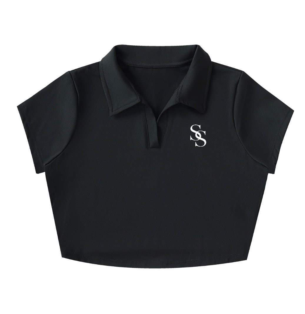 Secret Socitey V-Neck Label Crop Top