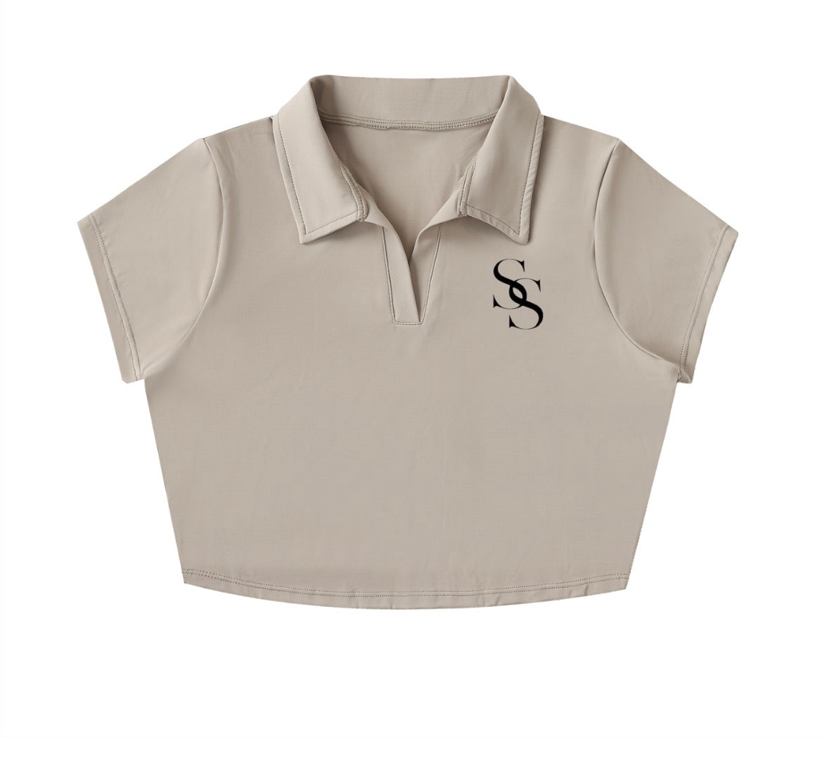 Secret Socitey V-Neck Label Crop Top